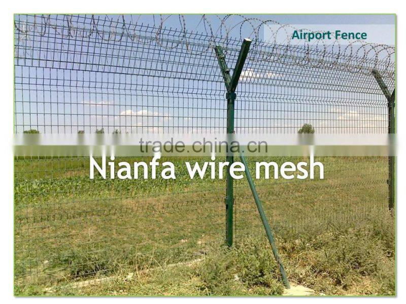 Plastic fence galvanized steel fence Y-post airport fencing (Guangzhou factory )