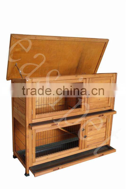 Wooden Rabbit Guinea Pig Ferret Hutch 4 foot Two Tier 1220mm Wood Pet House
