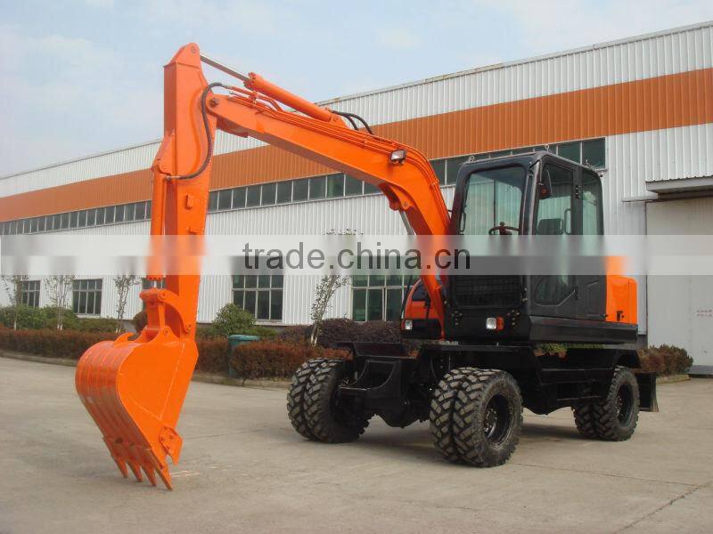 65W 6 ton Wheel Excavator produced by Excavator Supplier