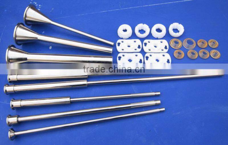 Filling pipe and linking nozzles and its accessories for Handtmann sausage filler