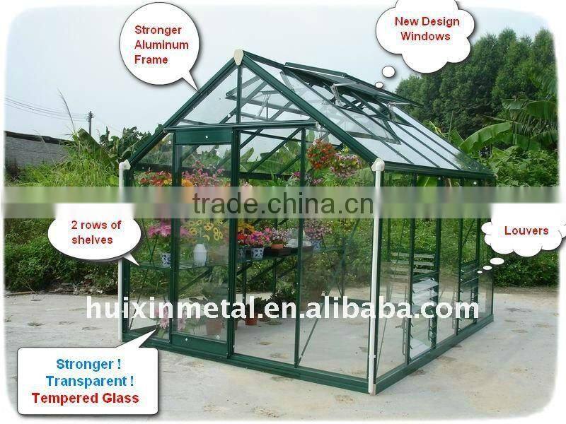 High performance aluminium large glass agricultural greenhouses