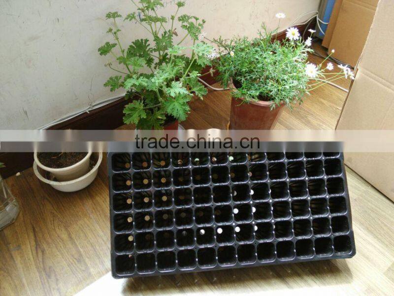 72 deep Cell black plastic seed tray for plants, nursery tray for tree seedlings
