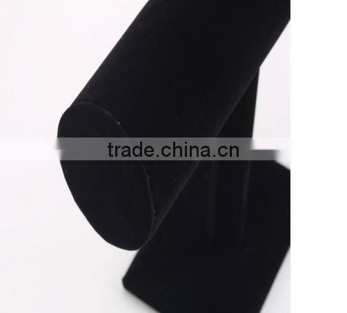 Black Velvet T-Bar Rack Jewelry Hard Stand Display