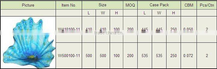 wholesale home decor wedding decoration royal blue sea shell shape decorative plate