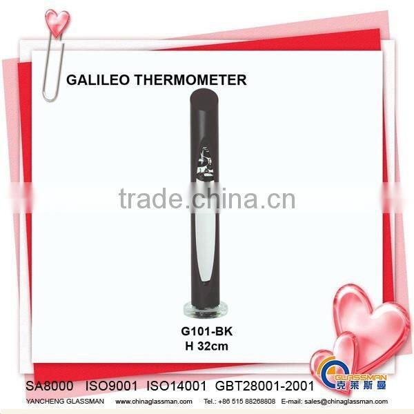 home decoration galileo thermometer G101-BK with glass ball