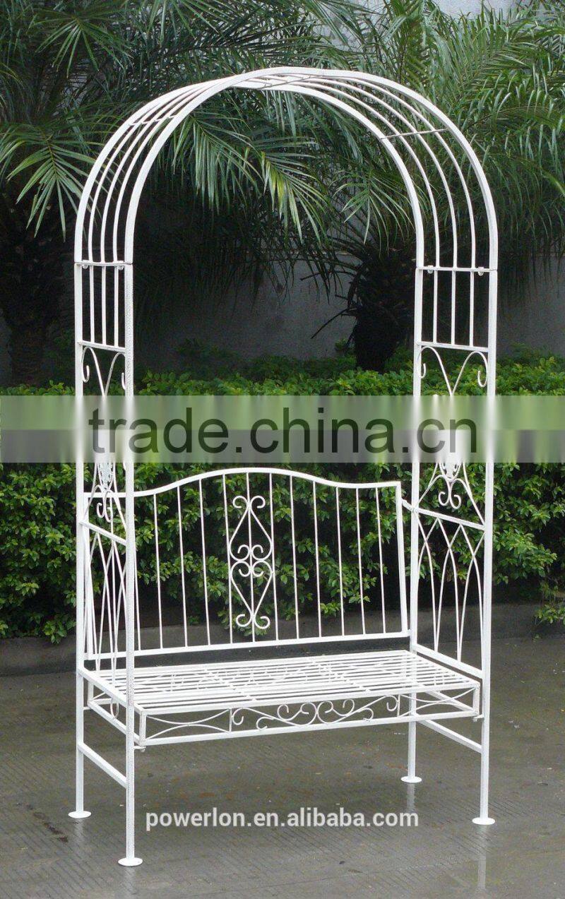 Disassembly Garden Arch Bench Antique White Funishing Outdoor furniture