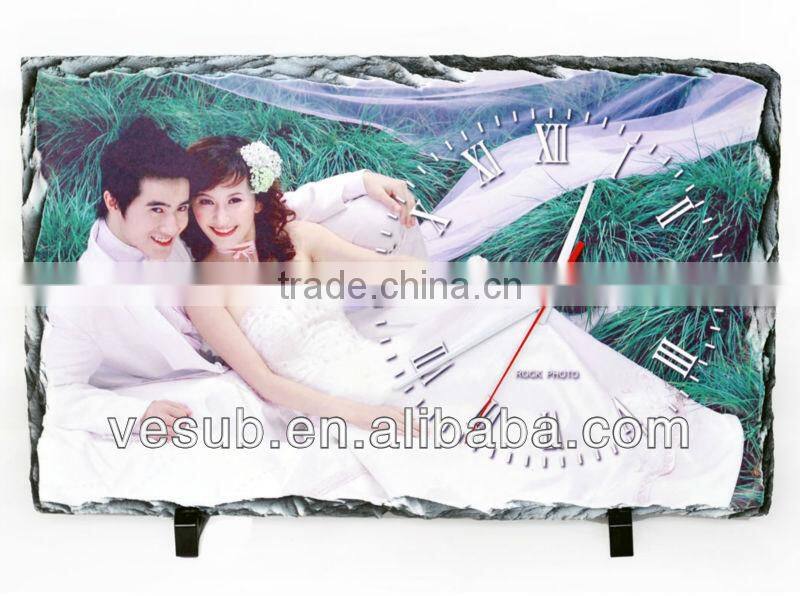 Sublimation Slate Photo Frame Wall Clock