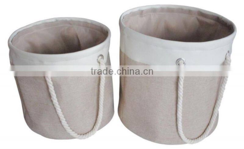 Store More Polyester Lining Fabric Laundry Basket, Folding Laundry Basket