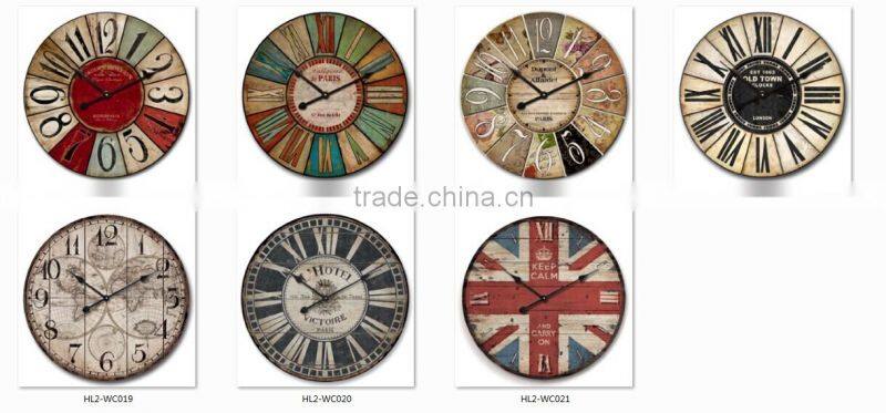 Popular Sale!Old Style Wooden Wall Clock MDF Wall Clock Cheap Wall Clock Wholesale