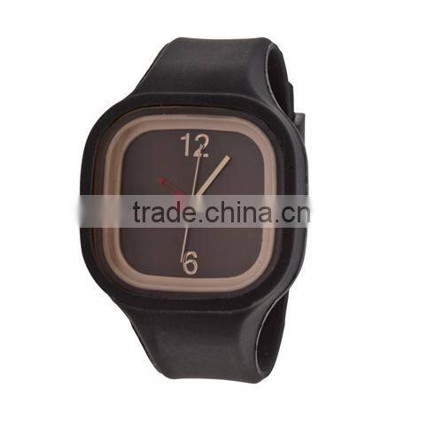 Hot colorful plastic digital watch with silicone strap