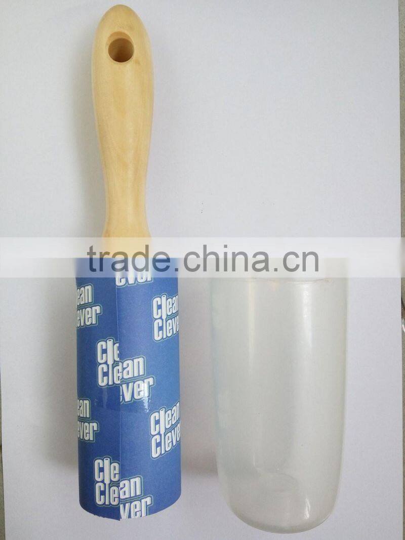 Wooden handle Lint Remover Roller with 60sheets Roll