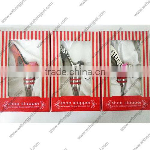 Wedding yellow and black little butterfly knot high-heeled shoes wine stopper