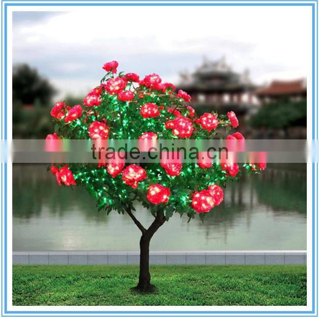 Artificial peony flower tree with lights