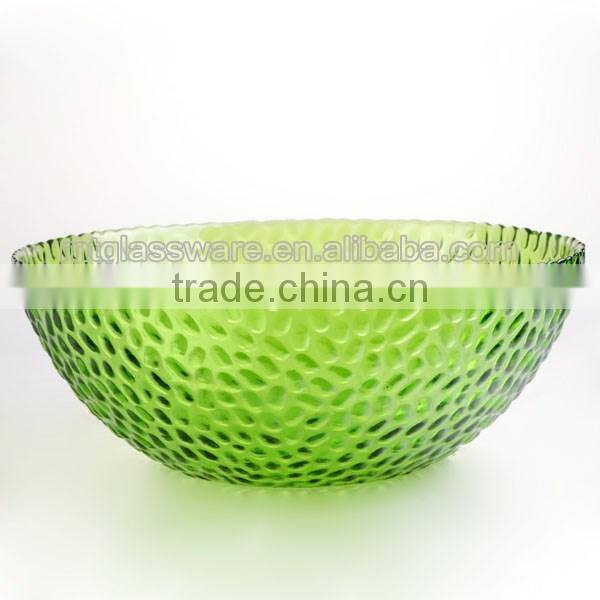 antique large crystal fruit salad bowl