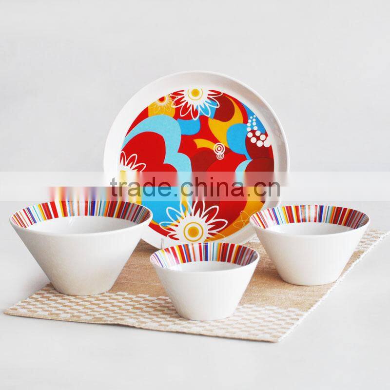 Cermic Bowl Set with Decal Printing, Porcelain Dinner Bowl, Bowl Set