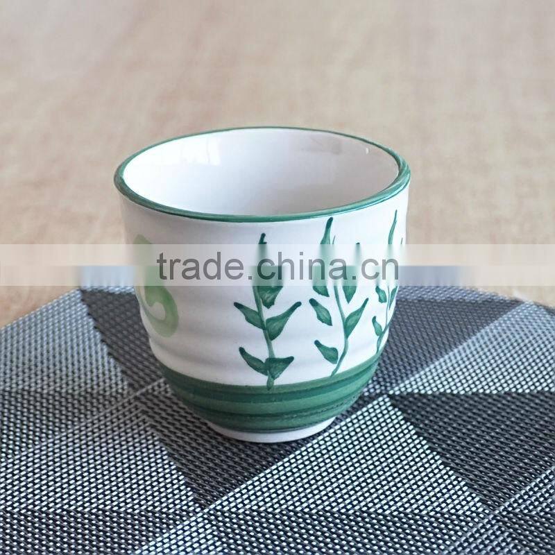 Japanese style ceramic mug with hand painting