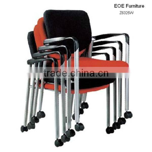 Stacking arm chair with wheels Z6325W