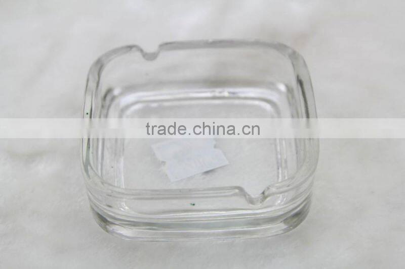 glass ashtray, clear square glass ashtray