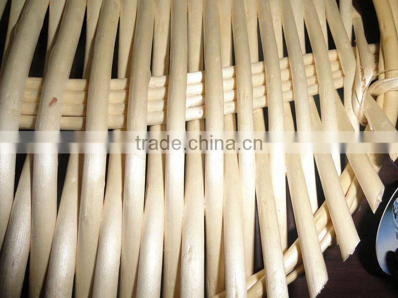 Willow Wicker Shallow Tray Basket with holder