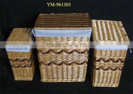large rectangular wicker laundry baskets