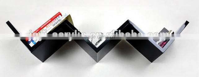Facrory supply Acrylic new design livingroom bedroom wall bookshelf modern bookshelf