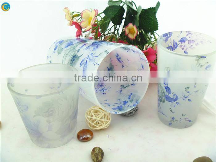 Romantic Color Glass Candle Holder Creative Tealight Candle Cup Party Supplies