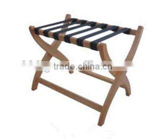Modern wooden folding luggage rack for hotel bedroom travel luggage rack