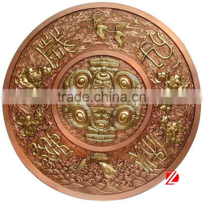famous brass wall decor with art sculptures