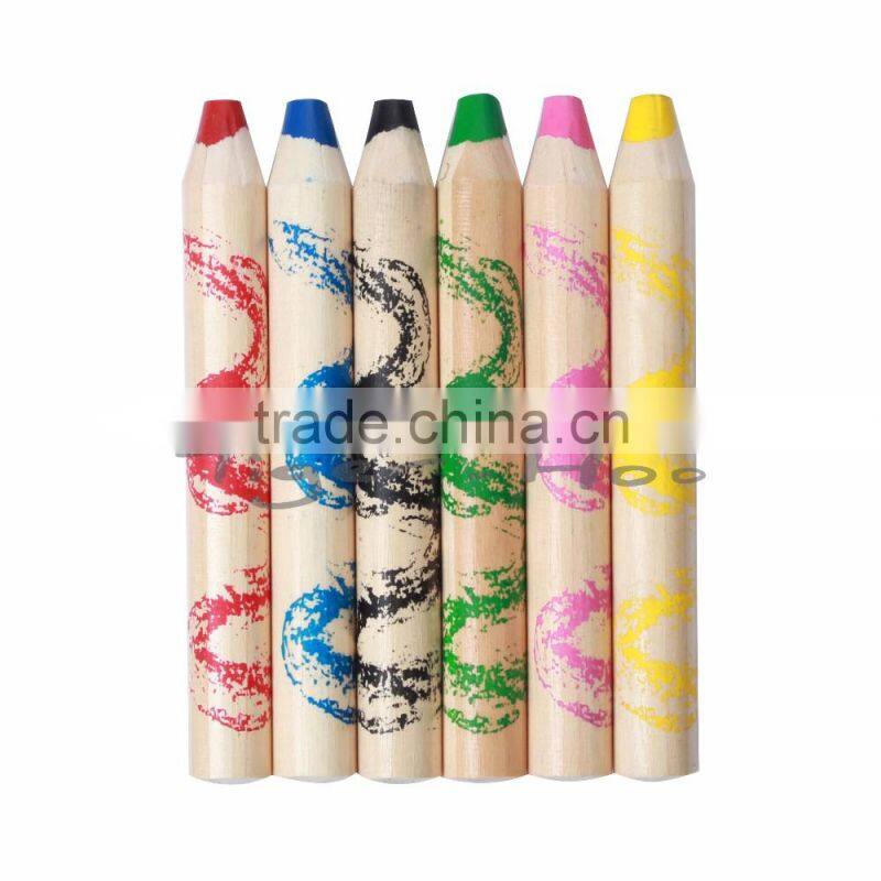 Wholesale School Stationery Jumbo Wooden Pastel Crayon