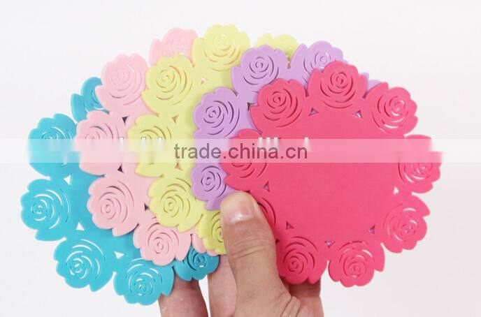 OEM factory price fashion good popular style heat insulation pvc coaster