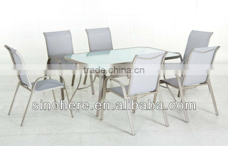 HOT!! Sling Aluminum Garden Furniture Dining Set