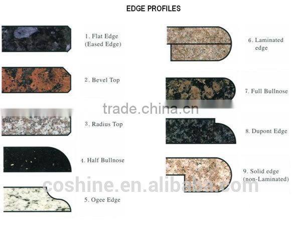 Chinese black granite countertop G654 granite prefab countertop slab