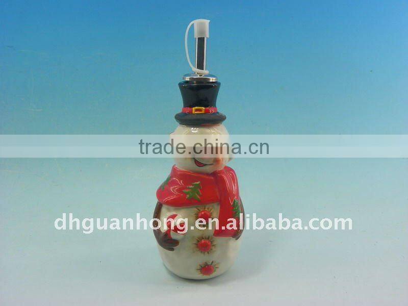2012 new design Christmas gift ceramic soy sauce bottle