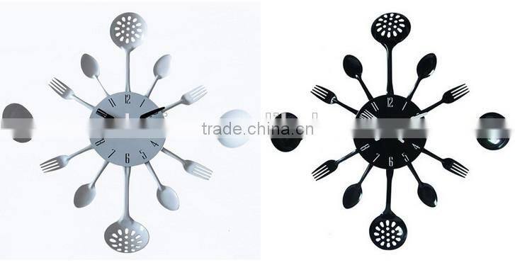 Hot Selling Household Creative Cutlery Metal Wall Clock