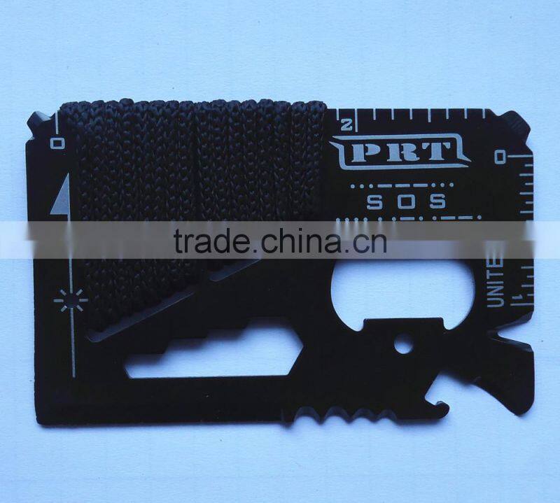 Mini card tool / Outdoor Survival Knife with rope