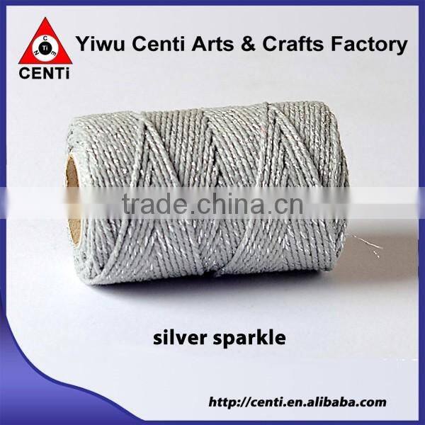 Quality silver sparkle coloured original cotton bakers twine