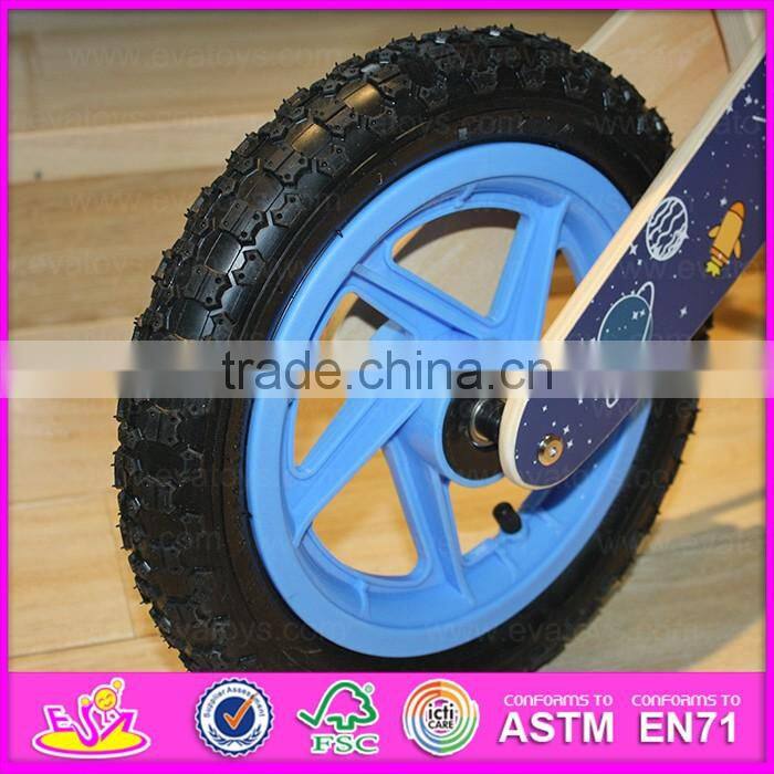 2016 new brand design kid wooden balance bike,popular wooden road bike,top fashion children wooden walking bike W16C112