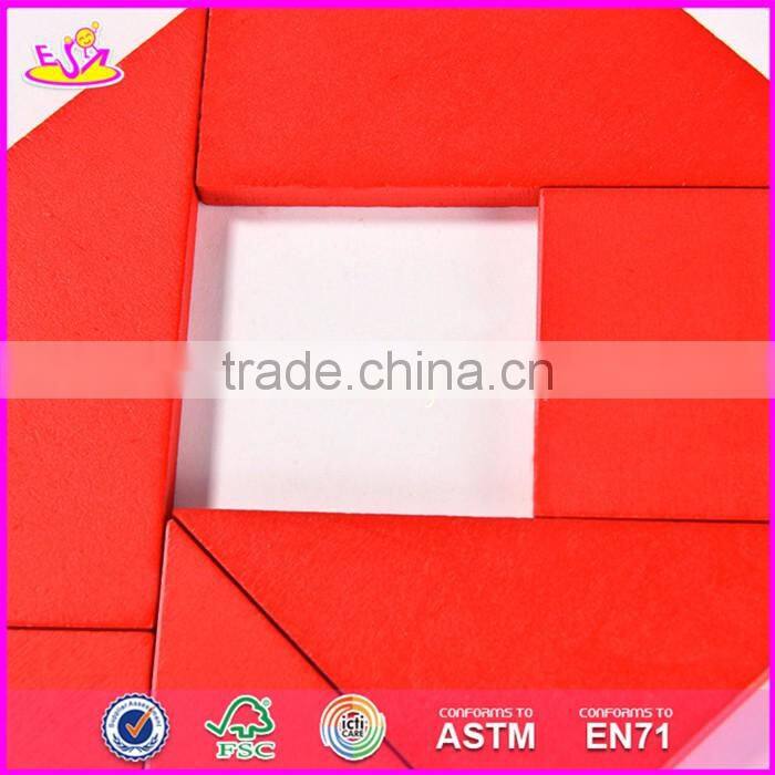 2017 Best design intelligence tangram wooden mind puzzles for kids W11D007