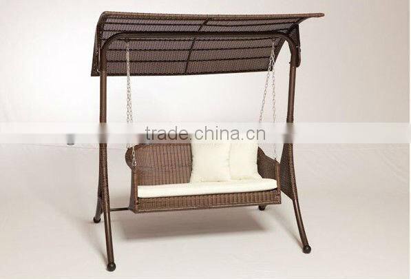 Porch swing garden swing chair DOUBLE SWING NEW Black & Brown
