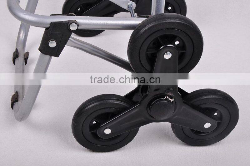 Custom Vegetable Climb Stair Trolley Shopping Bag with Chair