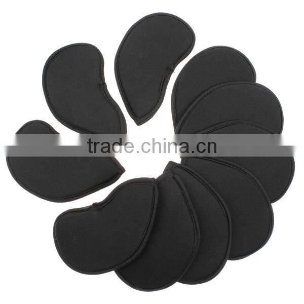 Black 10pcs/set Golf Club Iron Putter Head Cover HeadCovers Protect Set Neoprene