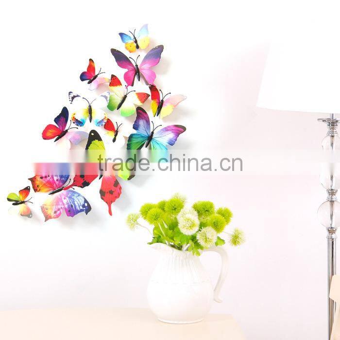 Hot Sale 3D Butterfly Wall Sticker Crafts Butterflies Decor Wall Sticker Decorative