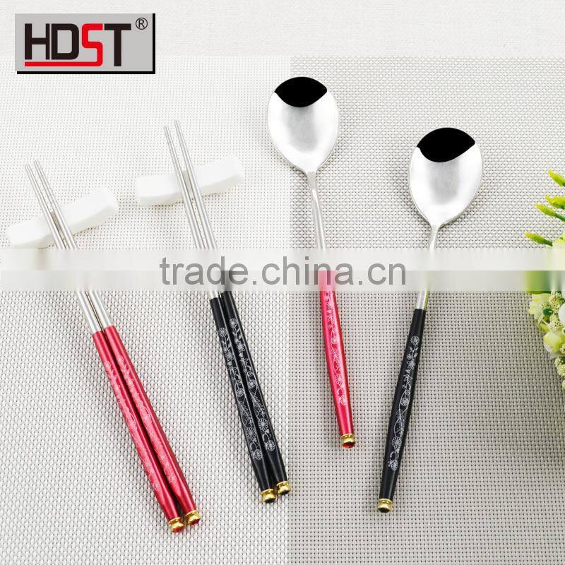 Elegance Silver 18/0 Gold Plated Spoon with ceramic handle for promotional gold spoon gift