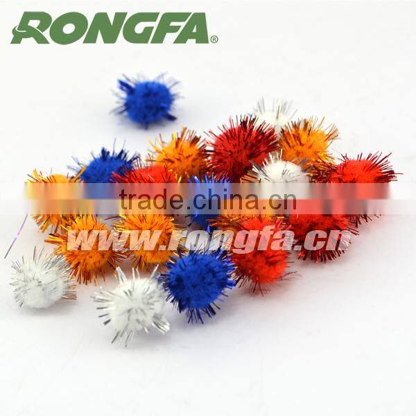 Assorted Color polyester Pompoms diy craft pompon
