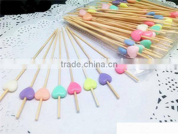ZHUPING wooden ball beaded bamboo toothpicks fruit pick