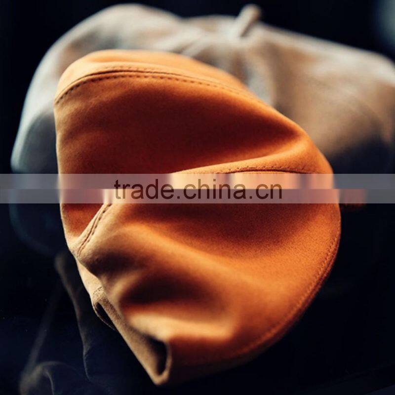 Small pure and fresh and joker pure color faux suede painter cap buds berets