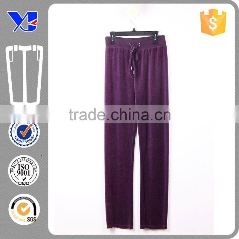 Factory OEM Fashion High Quality Valvet Long Women Exercise Pants