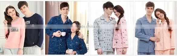 high quality couple homewear sleepwear sets stripe flowers cotton pajama