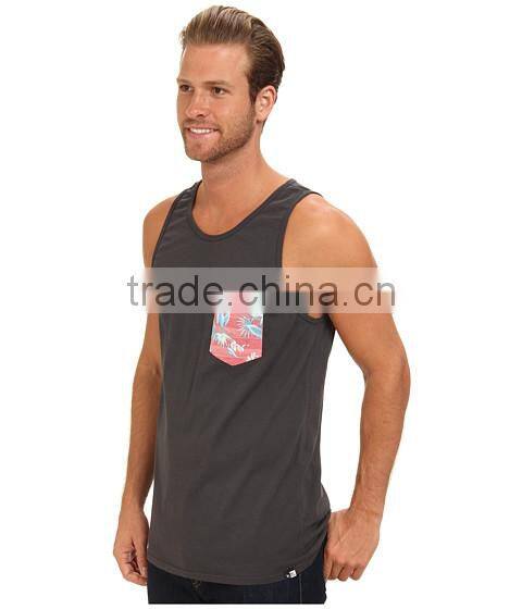 100 Cotton Men Custom Wholesale Plain Loose Tank Top