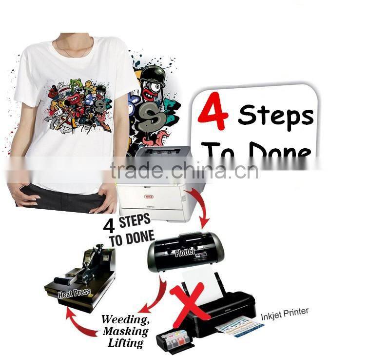 Self weeding light heat transfer paper for t-shirt